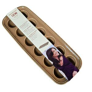 Rachael Ray Stoneware 12-Cup Deep Rich Brown Deviled Egg Dish Oblong Tray